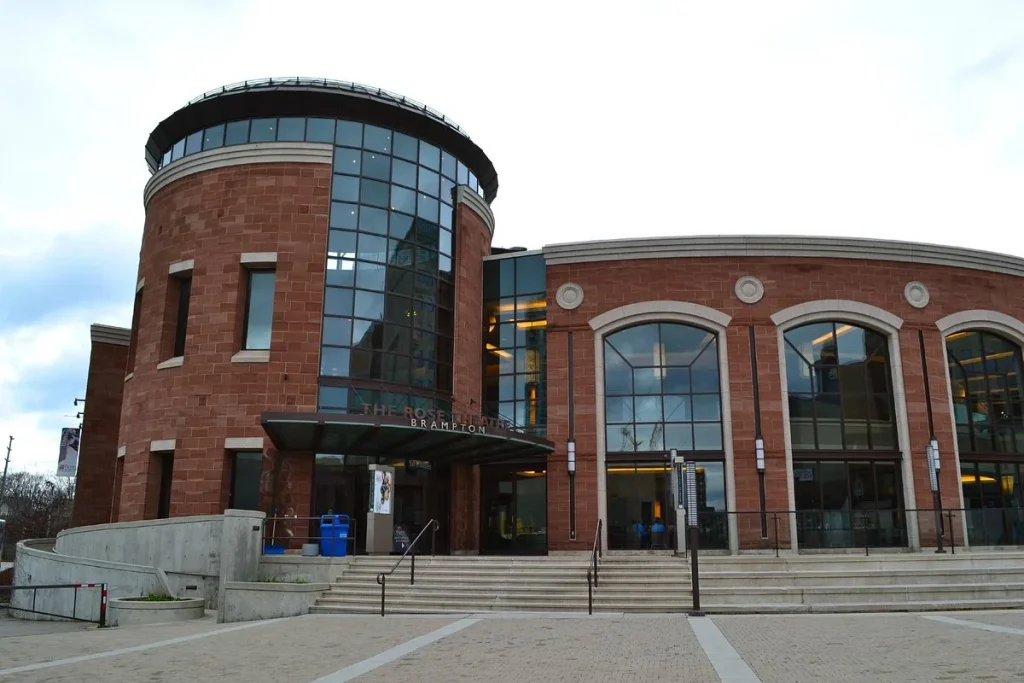 The building of The Rose Theatre. The best-visited place in Brampton City, Ontario, Canada.